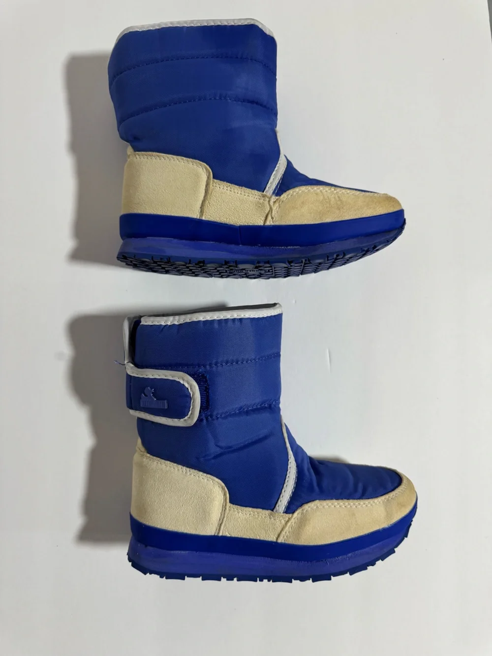 Rubber Duck Snowjogger Kids Blue Winter Boots Faux Fur Lined Size 1